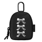 CASETiFY Earbuds Pouch - Chrome Bows - Black - color: Chrome Bows
