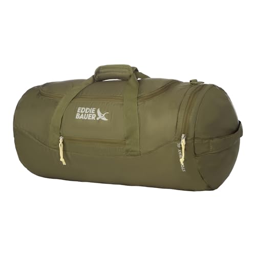 Eddie Bauer Stowaway Packable Duffel Bag | Travel | Foldable | Lightweight | Durable | Ripstop Polyester - color: Irish Green