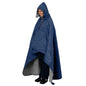 Large Outdoor Waterproof Blanket Extra Thick Fleece Stadium Blanket for Camping, Car, Pet, Picnics - Windproof, Wearable, Machine Washable 80" x 58" (Deep Blue,Hooded) - color: Hooded-deep Blue