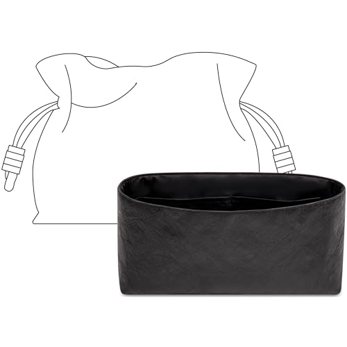 Purse Organizer Insert for LOEWE Flamenco Mini Handbag, Custom Fit Inside Premium Matte Black Lightweight WaterResistant Tote Bag Insert - color: Matte Black, size: Fits-Flamenco Mini