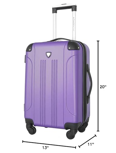 Travelers Club Chicago Hardside Expandable Spinner Luggage, Purple, 22" Carry-On - color: Purple, size: 22" Carry-On