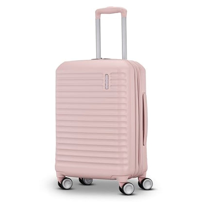 American Tourister Stratum 3.0 Carry-On Spinner, Airline Approved, Durable Hardside Luggage, Expands 1.5", RightHeight™ Adjustable Handle, Pink Blush - color: Pink Blush, size: Carry-On