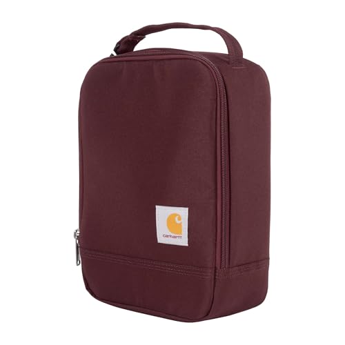 Carhartt Insulated Lunch Cooler For Men and Women, Fully Insulated Lunch Pale for Everyday Use, Port - color: Port