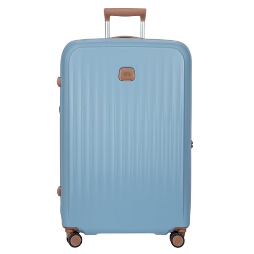 Bric's Taormina Ultra-Light Checked Luggage – Expandable Hard Shell Suitcase with TSA Lock, Anti-Tamper Zippers & 360 Spinner Mobility Wheels - 30 Inch, Sky Blue - color: Sky Blue, size: Checked-Large