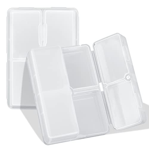 FYY Daily Pill Organizer, 7 Compartments Portable Pill Case Travel Pill Organizer,[Folding Design] Pill Box for Purse Pocket to Hold Vitamins,Cod Liver Oil,Supplements and Medication-Clear - color: Clear, size: Small (1 Piece)
