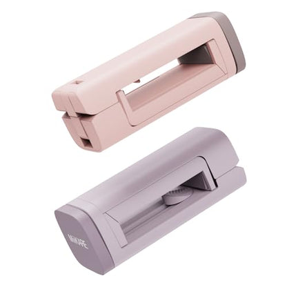 MiiKARE Travel Essentials Airplane Phone Holder, Universal Handsfree Phone Mount for Flying with 360 Degree Rotation, Travel Must Haves Phone Stand for Desk, Tray Table, Purple&Pink - color: Purple&Pink