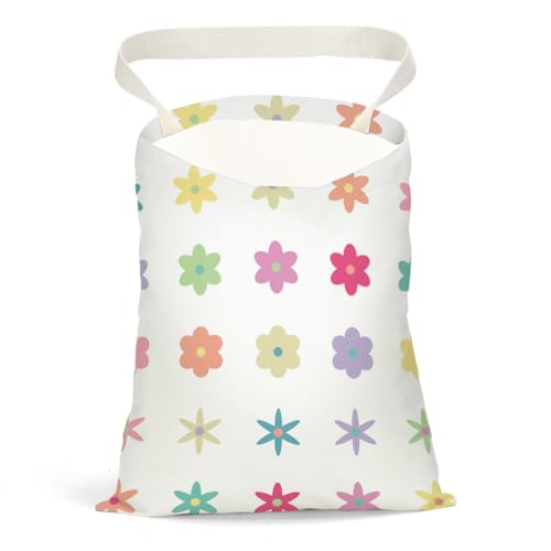 Florals Car Trash Bag Car Garbage Bag Hanging Cars Trash Can, Spring Decor Waterproof Cars Back Seat Organizer for Vehicle Travelling Camping - color: Flower 02