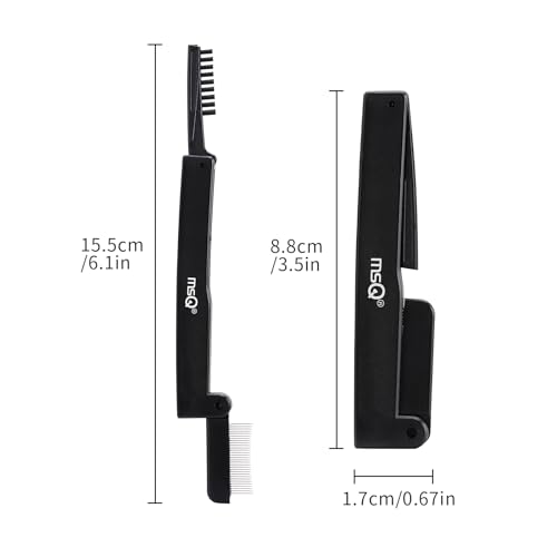 Eyelash Comb MSQ Eyelash Separator Folding Eyelash Comb Brow Brush Mascara Applicator Eyelash & Brow Definer Eyebrow & Lash Brush Eyebrow Grooming Tool - size: 1 PC