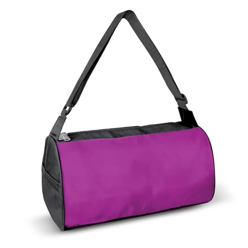 C&F BOGMOST Small Travel Duffel Bag with Shoe Compartment Foldable Waterproof Gym Bags for Gym Beach Swim Men Women Duffle Bags Lightweight Oxford Cloth Sports Bag-Brown - color: A-Deep purple-Small, size: 15 INCHES