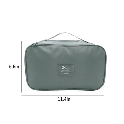 Portable Underwear Bra Storage Bag Waterproof Travel Organizers Multi-Layer Toiletry Packing Cube - color: B style-grey