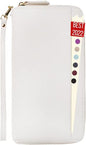 Travel Document Organizer - RFID Passport Wallet Case Family Holder Id Wristlet - color: Family White