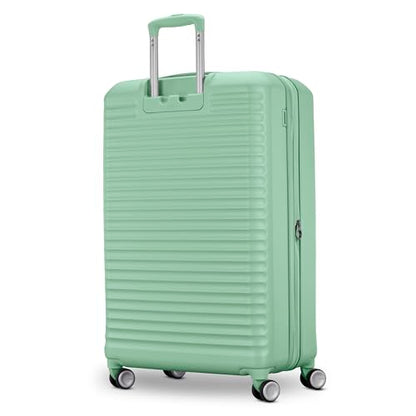 American Tourister Stratum 3.0 Large 28-Inch Spinner, Airline Approved, Durable Hardside Luggage, Expands 1.5", RightHeight™ Adjustable Handle, Surrel Green - color: Surreal Green, size: Large - Checked