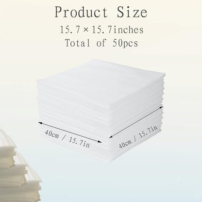 50pcs Packing Supplies for Moving, 15.7x15.7Inch Moving Supplies Cushioning Packaging Foam Pouches with 50 Fragile Stickers, Packing Materials for Moving, Packaging, Storage - size: 50 pack (15.7 × 15.7 inches)