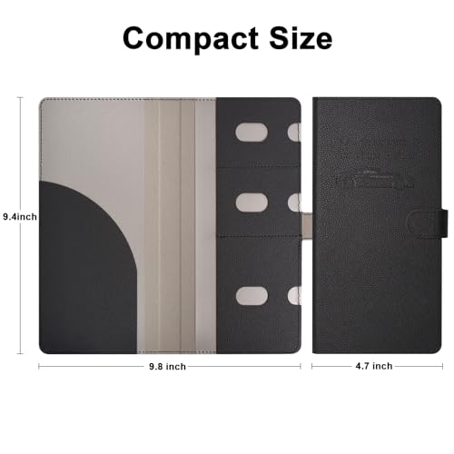 RSAquar Car Registration and Insurance Holder, Vehicle Glove Box Organizer Cool Car Accessories, Car Document Holder for Cards, Driver License & Essential Document, JD-Black - color: JD-Black