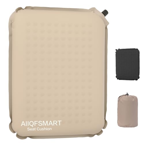 Self-Inflating Stadium Seat Cushion, Portable Pad for Airplane Travel
