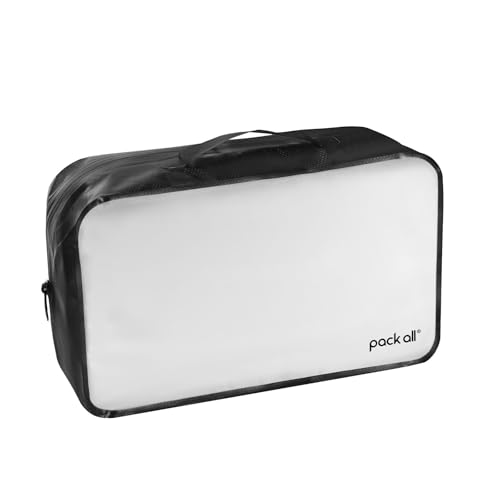 pack all Seamless Clear Toiletry Bag, Tear-resistant Clear Makeup Bag, Water-resistant Travel Packing Organizer for Toiletries, Cosmetics and Accessories (Large) - style: Large