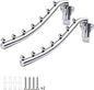 2 PCS Wall Mount Laundry Hanger Dryer Rack, Wall Mounted Folding Clothes Rack, Stainless Steel Drying Rack with Swing Arm Holder Clothes Hanging Rail Rod Garment Hooks Space Saver Closet Organizer - size: 7 HOOKS x 2
