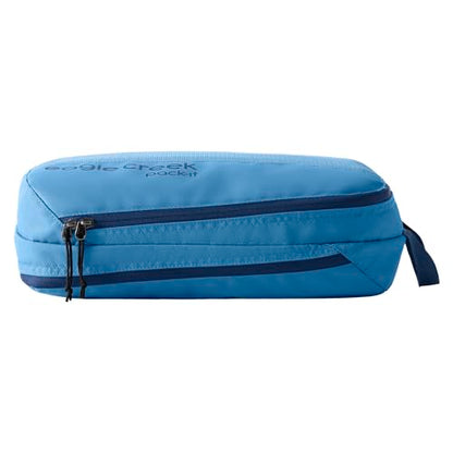 Eagle Creek Pack-It Reveal Clean/Dirty Cube M - Water-Resistant Dual Compartment Packing Cube With Internal Divider for Clean & Dirty Clothes - Travel Essentials - Blue Dawn - color: Blue Dawn