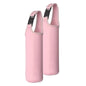 uxcell 2pcs Neoprene Carrier Water Bottle Sleeve, 15.5-20oz Insulated Water Glass Bottle Carrier Bag Collapsible Drink Bottle Sleeve Cover Holder with Handle, Pink - color: Pink