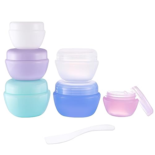 Travel Containers for Toiletries, 3 Size 0.35/0.7/1 OZ Sample Jars, TSA Approved Leak-proof Travel Size Toiletries Containers with Lids for Cosmetic Makeup Face Body Hand Cream