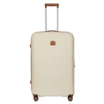 Bric's Taormina Ultra-Light Checked Luggage – Expandable Hard Shell Suitcase with TSA Lock, Anti-Tamper Zippers & 360 Spinner Mobility Wheels - 30 Inch, Cream - color: Cream, size: Checked-Large