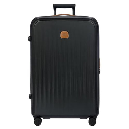 Bric's Taormina Ultra-Light Checked Luggage – Expandable Hard Shell Suitcase with TSA Lock, Anti-Tamper Zippers & 360 Spinner Mobility Wheels - 30 Inch, Black - color: Black, size: Checked-Large