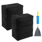 Travel Foot Rest Pillow, Portable Inflatable with Double Hand Pump Adjustable Three Layers Height Pillow for Foot Rest on Airplanes,Cars,Buses,Trains,Office Kids to Sleep on Long Flights (Black 1) - color: Black 1