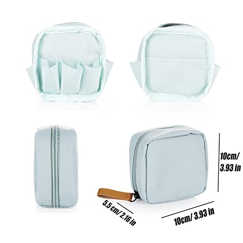 Hekyip Mini Cosmetic Bag, Travel Makeup Pouch, Portable Waterproof Cosmetic Pouch for Ladies Women, Mini (Mini Mint-blue) - color: Mini Mint-blue