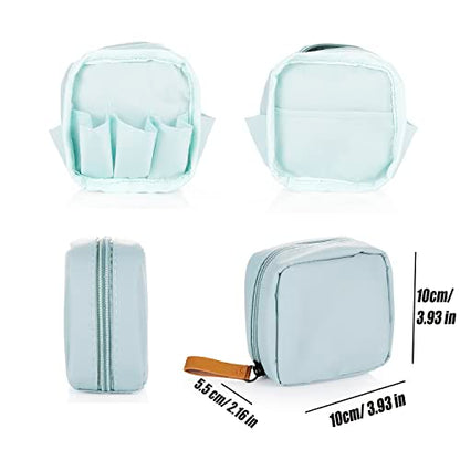 Hekyip Mini Cosmetic Bag, Travel Makeup Pouch, Portable Waterproof Cosmetic Pouch for Ladies Women, Mini (Mini Mint-blue) - color: Mini Mint-blue
