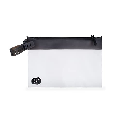 Gravel The Pouch | TSA Approved Clear Travel Toiletry Bag | Quart Size for Men & Women - color: Clear and Black