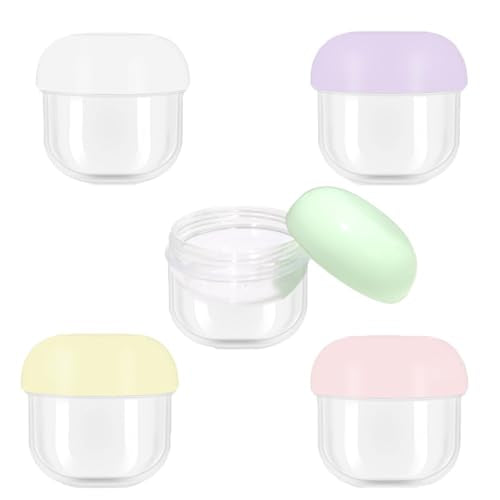 5 Pcs 20ml Small Travel Containers - Compact Size for Creams, Lotions, Makeup - Essential for Travel - size: 20ml