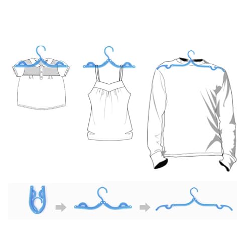 18pcs Travel Folding Hanger Household Multifunctional Portable Hanger