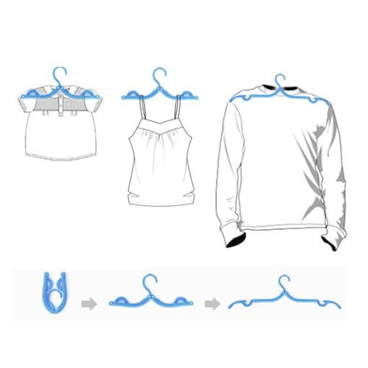 18pcs Travel Folding Hanger Household Multifunctional Portable Hanger