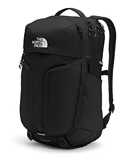 THE NORTH FACE Surge Commuter Laptop Backpack | Daypack With Water Repellent Finish, 16" Laptop Sleeve, Reflective Details - color: Tnf Black/Tnf Black, size: One Size