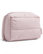 BAGSMART Puffy Makeup Bag, Wide Opening Cosmetic Organizer, Soft Water-Resistant Travel Toiletry Pouch for Women for Purse, Compact & Spacious - color: 02-Baby Pink