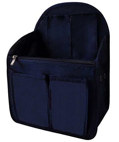 Vercord Backpack Organizer Insert Liner Hanging Travel Bag in Bag with Many Pockets - color: Navy Blue, size: Large
