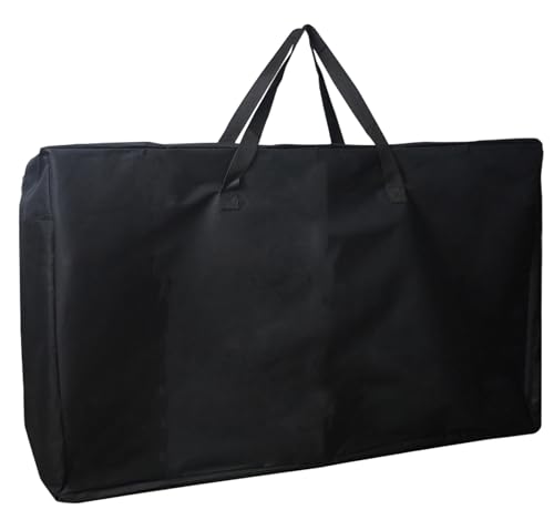4/6/ 8 Foot Folding Table Storage Bag, Waterproof Heavy Duty Large Carrying Bag for Folding Tables, Picnic/Camp Tables Cover with Durable Zipper & Shoulder Strap, 31" D X 49" W X4.7 H, Black - size: 8FT Folding Table Bag