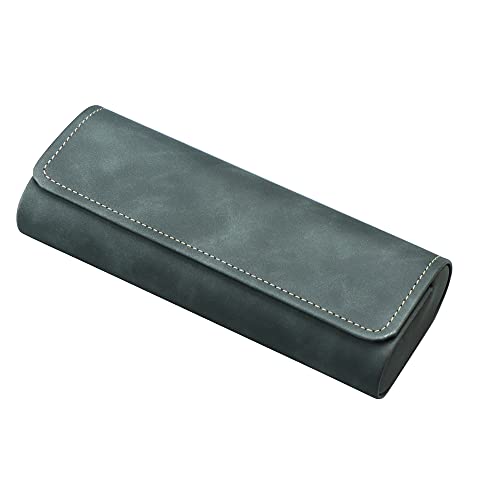 LifeArt Eyeglass Case Hard Shell, Portable Sunglass Case for Women and Men, fashionable PU Leather Eyeglass Case, Lightweight - color: Qhcx(grey)
