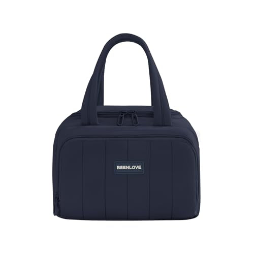 Lunch Box for Women 7L Soft Insulated Lunch Bag Reusable Leakproof Lunch Cooler for Work Meal Picnic Hiking Navy Blue - color: Navy Blue
