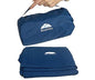 BlueHills Ultra Compact Travel Blanket Pillow in Portable Bag Case with Hand Luggage Belt & Backpack Clip Premium Cozy Soft Compact Pack Large Blanket for Airplane Flight Layover - Navy Blue C001 - color: C001-navy