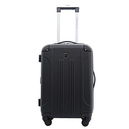 Travelers Club Chicago Hardside Expandable Spinner Luggage, Black, 3 Piece Set - color: Black, size: 3 Piece Set