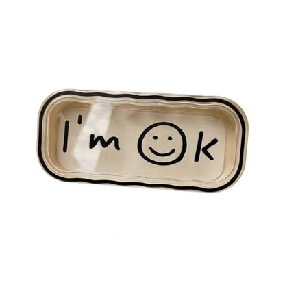 Cute hard shell bow glasses case cat transparent glasses case sunglasses glasses Size is 6.9 x 3.2 x 1.2inches - color: Case - Smiley Face