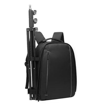 Waterproof SLR/DSLR Camera Backpack Shoulder Bag Travel Case For Canon Nikon Sony Digital Lens (Large, Grey) - color: Grey, size: Large