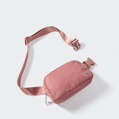 Pander Everywhere Belt Bag for Women, Fashion Waist Packs, Crossbody Bags with Adjustable Strap (Mauve). - color: Mauve
