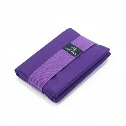 LIGHT FOLD Ultra Slim Tri-Fold Wallet with RFID Blocking, Lightweight Minimalist Men’s Wallet with Elastic Band, Waterproof Durable Nylon Fabric, Slim Front Pocket Card Holder Fits 12 Cards & Cash - color: 02 Purple