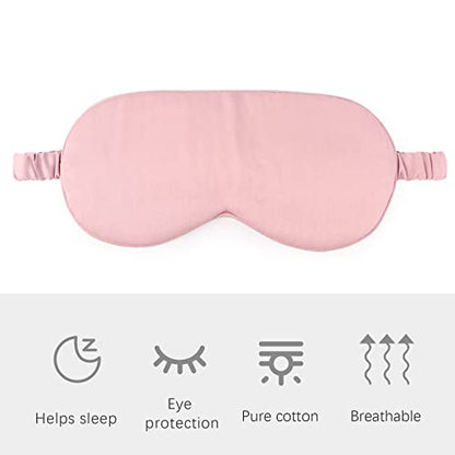HBHLFZ Sleep Mask 2 Pack - Bamboo Viscose Fiber Sleeping Eye Mask - with Elastic Band/Headband - Comfort Sleeping Shade - for Nighttime Sleeping, Traveling & Napping（Pink） - color: Pink