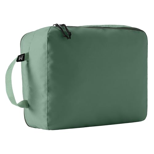 Eagle Creek Pack-It Reveal Clean/Dirty Cube M - Water-Resistant Dual Compartment Packing Cube With Internal Divider for Clean & Dirty Clothes - Travel Essentials - Willow Green - color: Willow Green