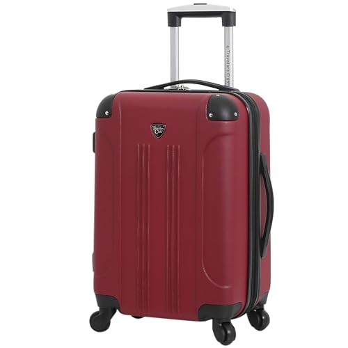 Travelers Club Chicago Hardside Expandable Spinner Luggage, Rhubarb, 22" Carry-On - color: Rhubarb, size: 22" Carry-On