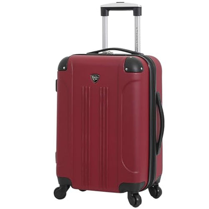 Travelers Club Chicago Hardside Expandable Spinner Luggage, Rhubarb, 22" Carry-On - color: Rhubarb, size: 22" Carry-On