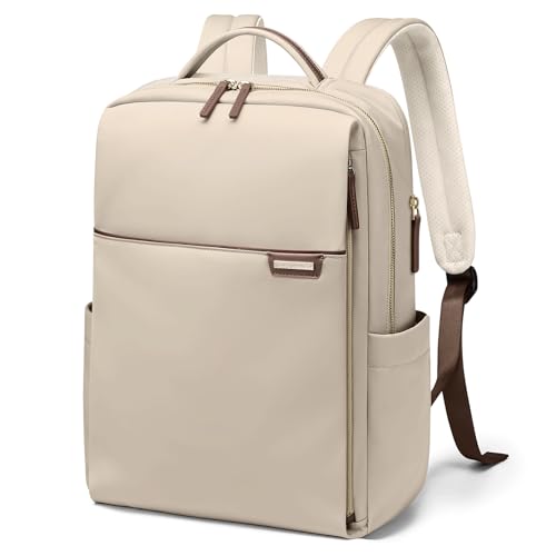 Laptop Backpack for Women, Work Business Traval Computer Backpacks with Laptop Compartment Waterproof Casual Daypack for Travel College,16Inch,Apricot - color: Apricot, size: 16 Inch